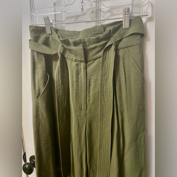 NTERMIX Matilda Paperbag Wide-Leg Pants in Army Green, 2, NWT - Picture 3 of 6